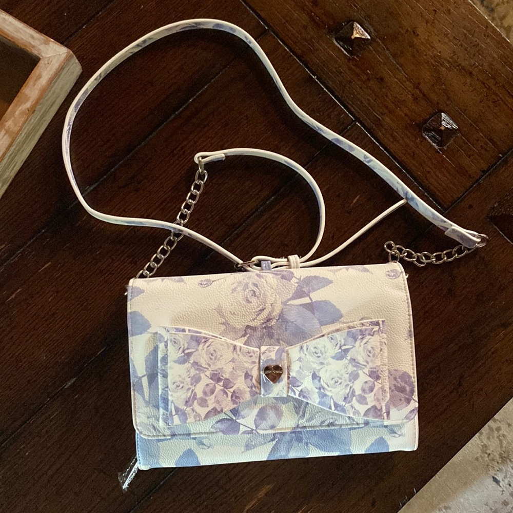 Betsy Johnson purple floral wallet purse